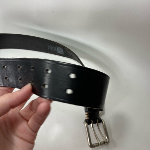 Gap Black Double Buckle Leather Belt 30 - Picture 8 of 9